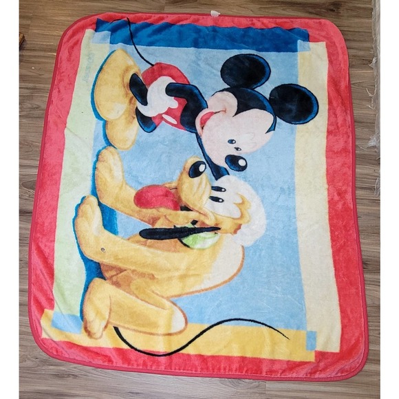 Disney Other - Disney Mickey Mouse Pluto Plush Throw Blanket